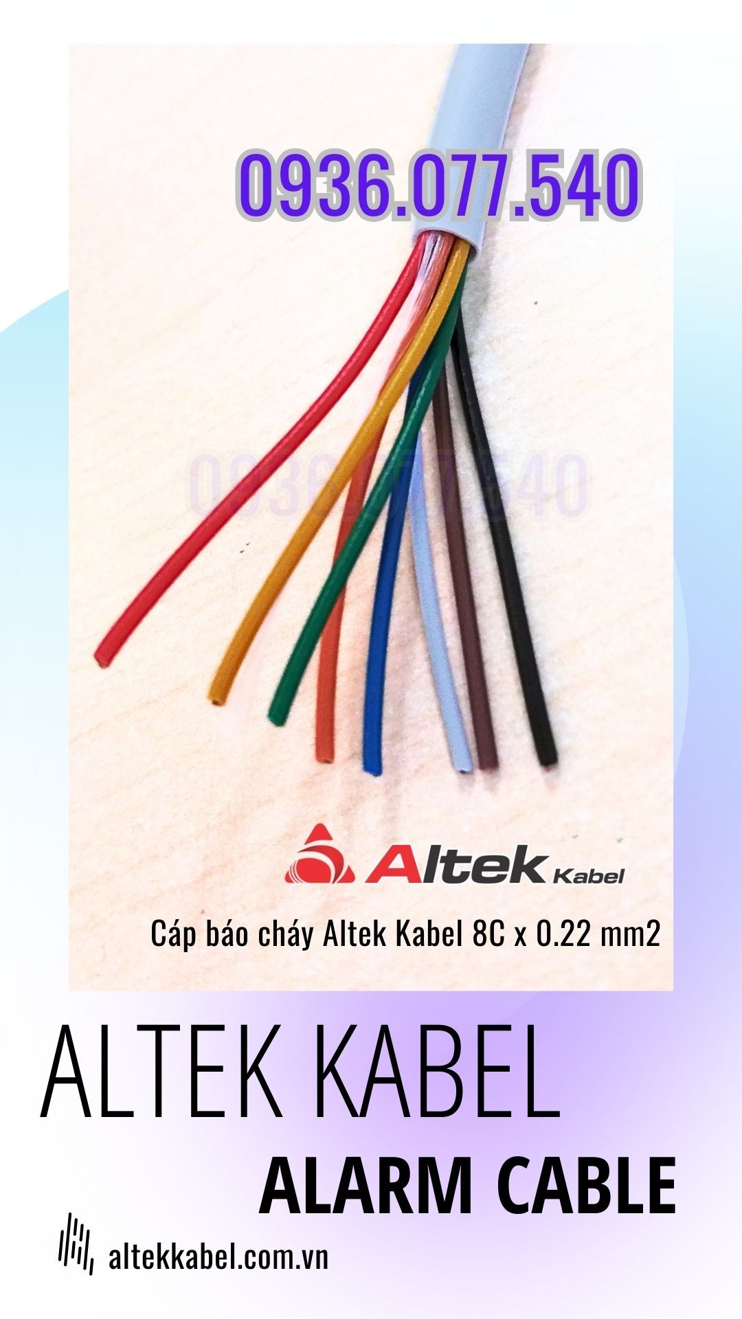 Cáp báo cháy Altek Kabel 8C x 0.22 mm2 - Alarm Cable